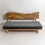 楠 無垢材 一枚板ソファ 3人掛け 横 クッションなし