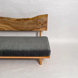 楠 無垢材 一枚板ソファ 3人掛け 横右半分 クッションなし