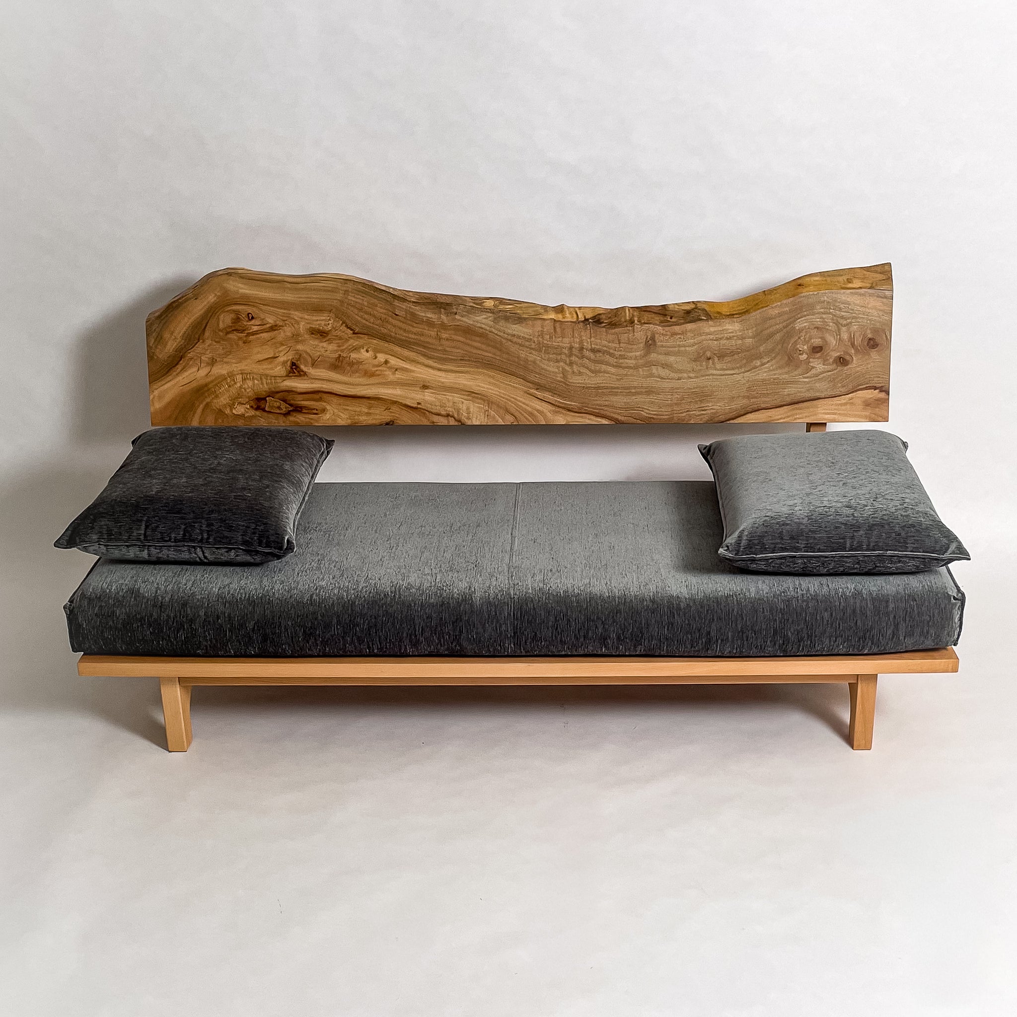 楠 無垢材 一枚板ソファ 3人掛け 横 クッション横