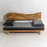 楠 無垢材 一枚板ソファ 3人掛け 横 クッション横