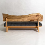 楠 無垢材 一枚板ソファ 3人掛け 背面 クッションなし