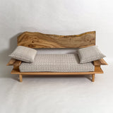 楠 無垢材 一枚板ソファ 2人掛け 横 クッション横