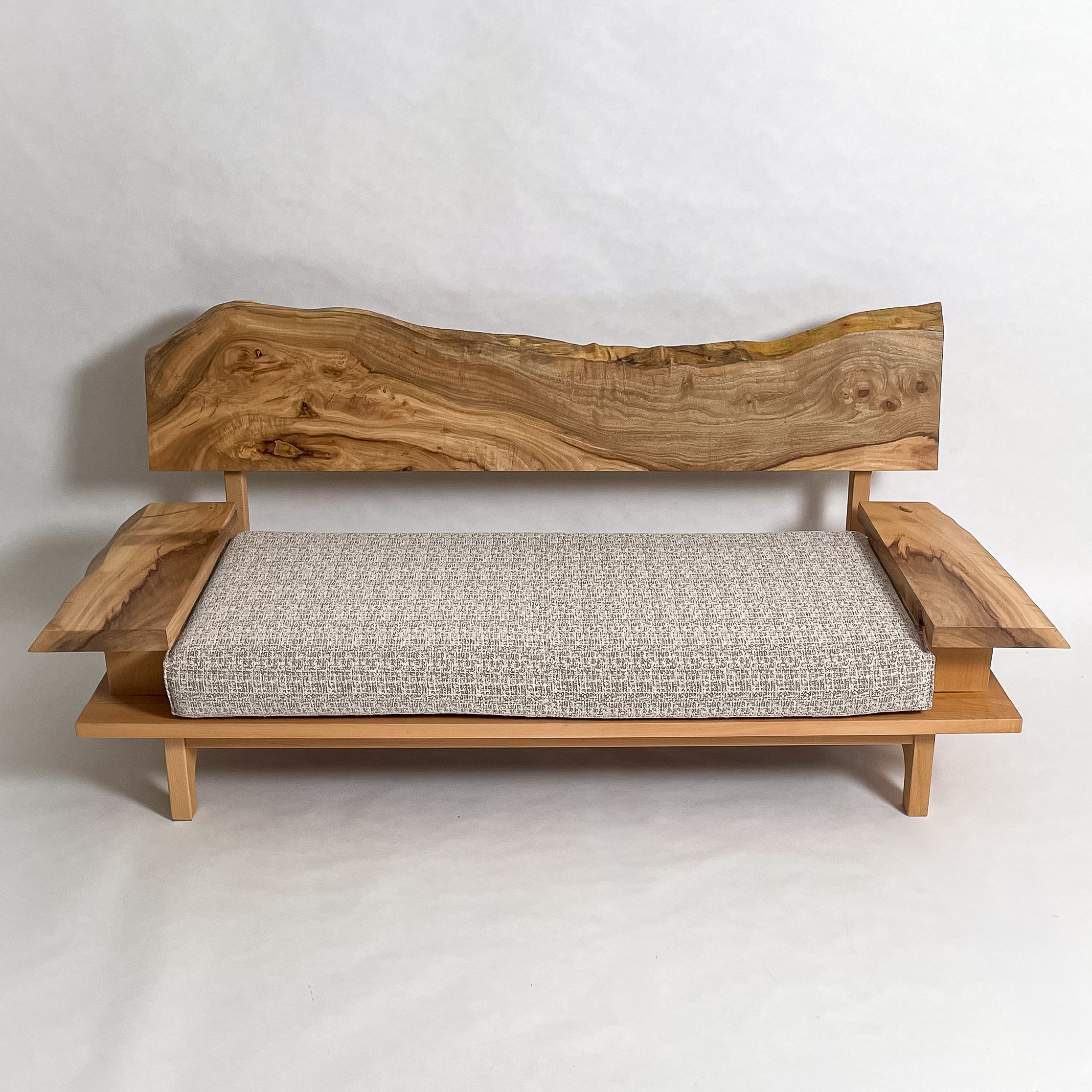 楠 無垢材 一枚板ソファ 2人掛け 横 クッションなし