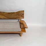 楠 無垢材 一枚板ソファ 2人掛け 横右半分 クッションなし