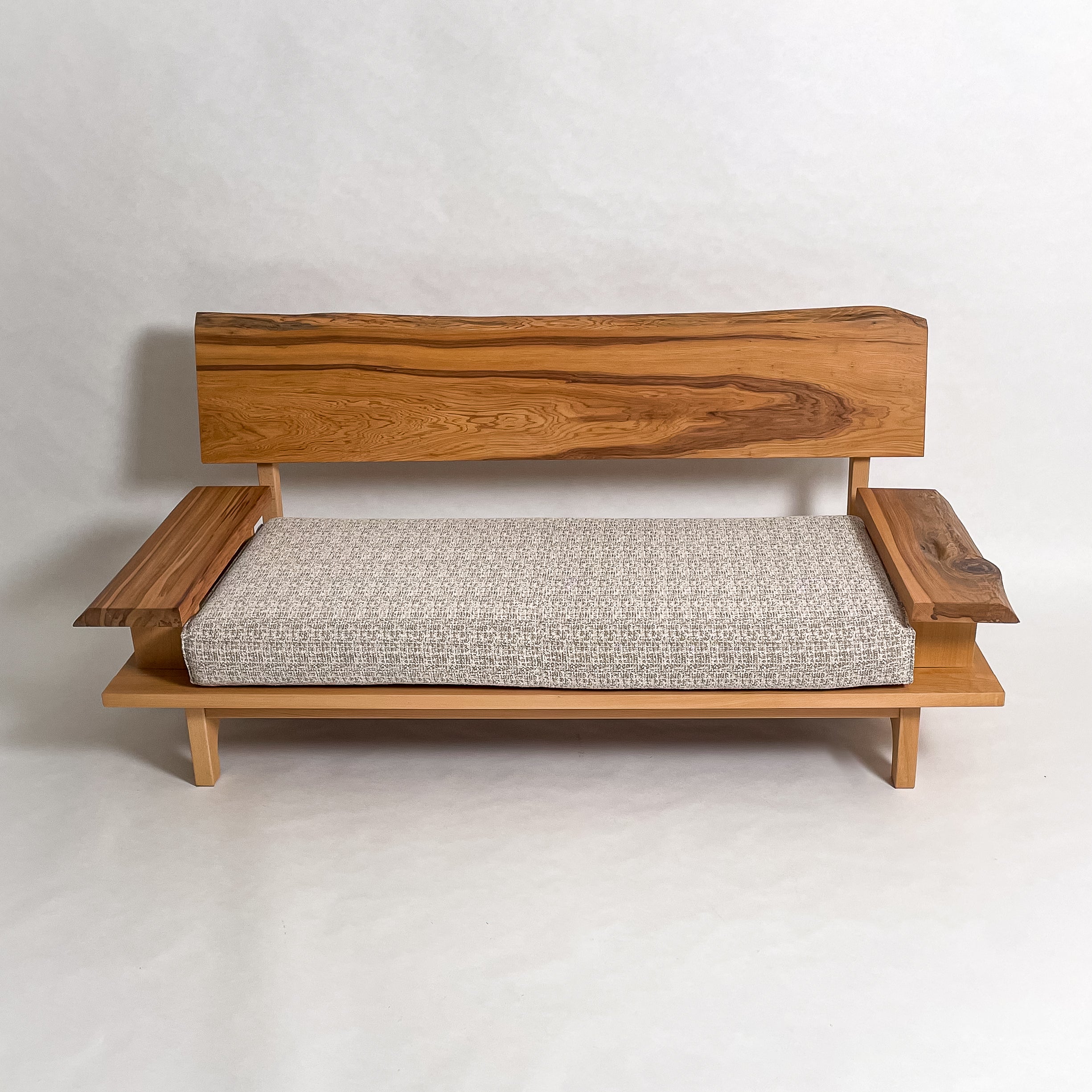 屋久杉 高級 一枚板ソファ 2人掛け 横 クッションなし