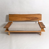 屋久杉 高級 一枚板ソファ 2人掛け 横 クッションなし