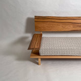 屋久杉 高級 一枚板ソファ 2人掛け 横左半分 クッションなし