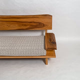 屋久杉 高級 一枚板ソファ 2人掛け 横右半分 クッションなし