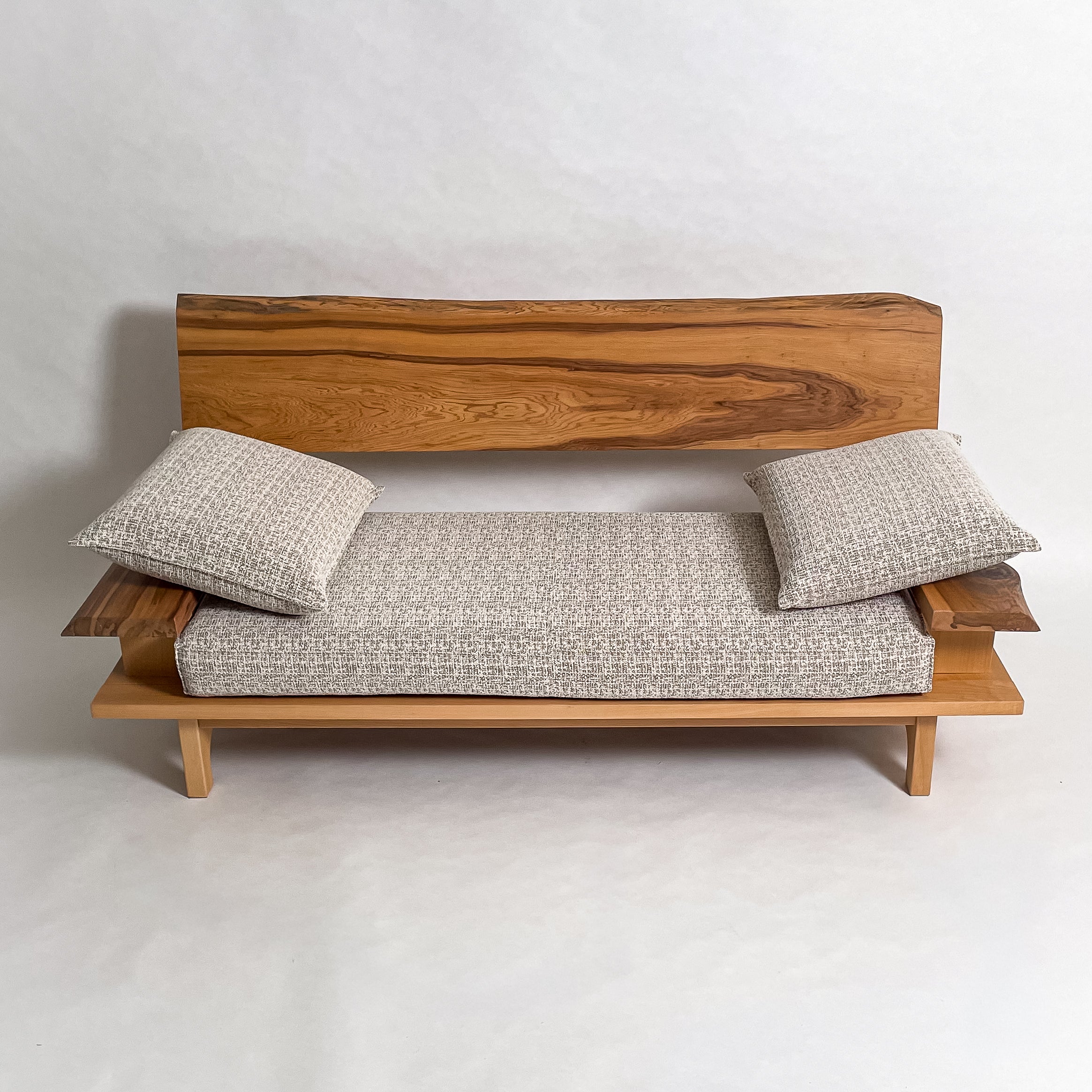 屋久杉 高級 一枚板ソファ 2人掛け 横 クッション横