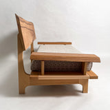 屋久杉 高級 一枚板ソファ 2人掛け 真横 クッションなし