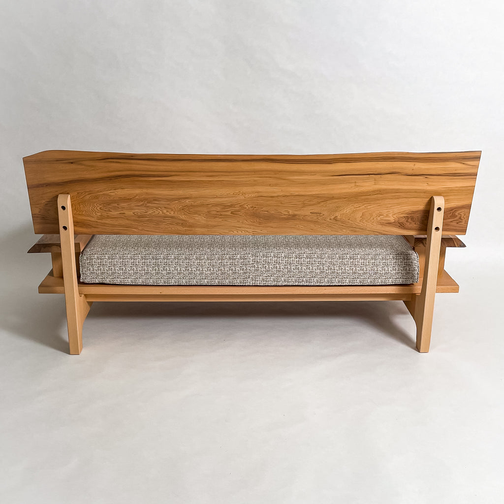 屋久杉 高級 一枚板ソファ 2人掛け 背面 クッションなし