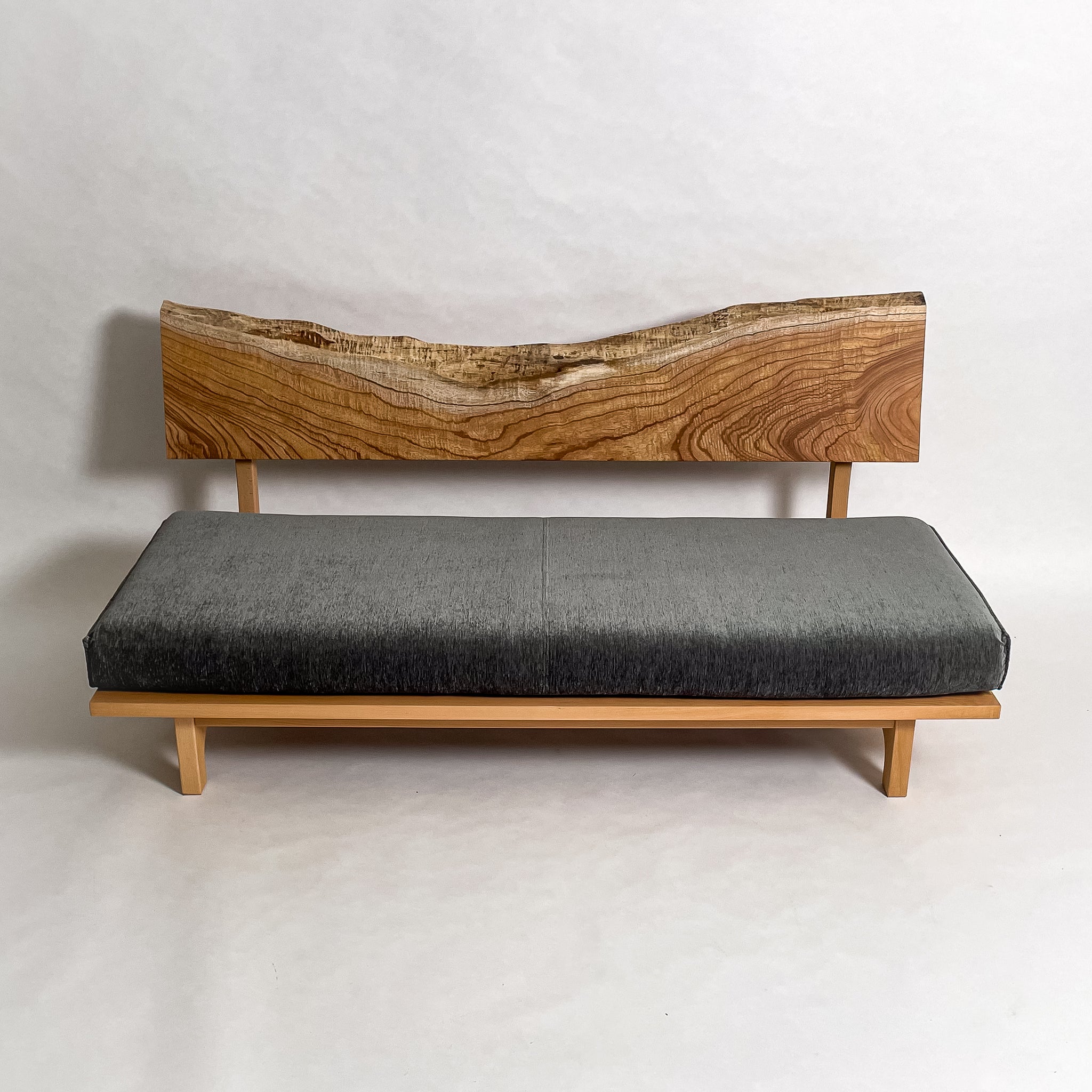 センダン 無垢材 一枚板ソファ 3人掛け 横 クッションなし