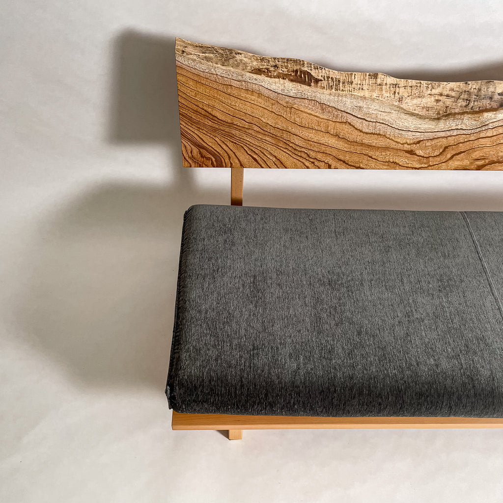 センダン 無垢材 一枚板ソファ 3人掛け 横左半分 クッションなし