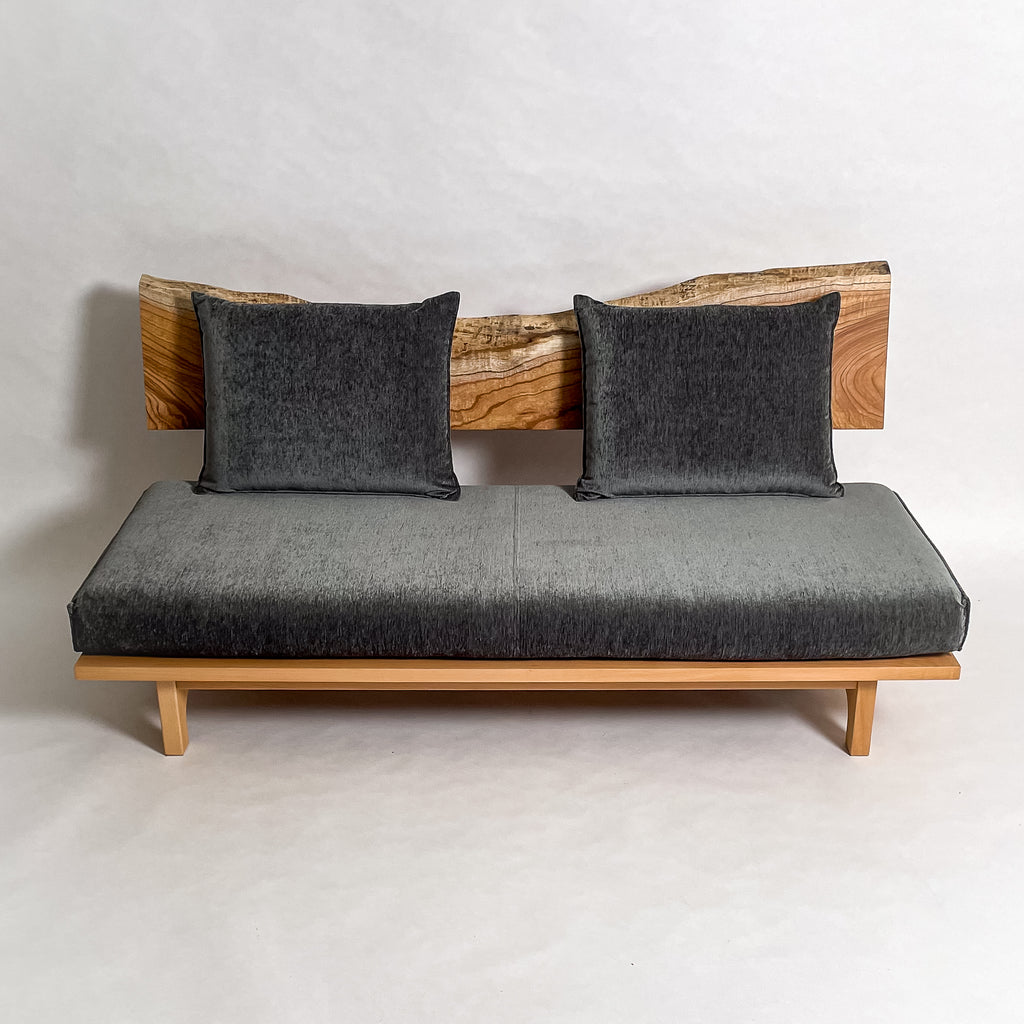 センダン 無垢材 一枚板ソファ 3人掛け 横 クッション背