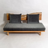 センダン 無垢材 一枚板ソファ 3人掛け 横 クッション背