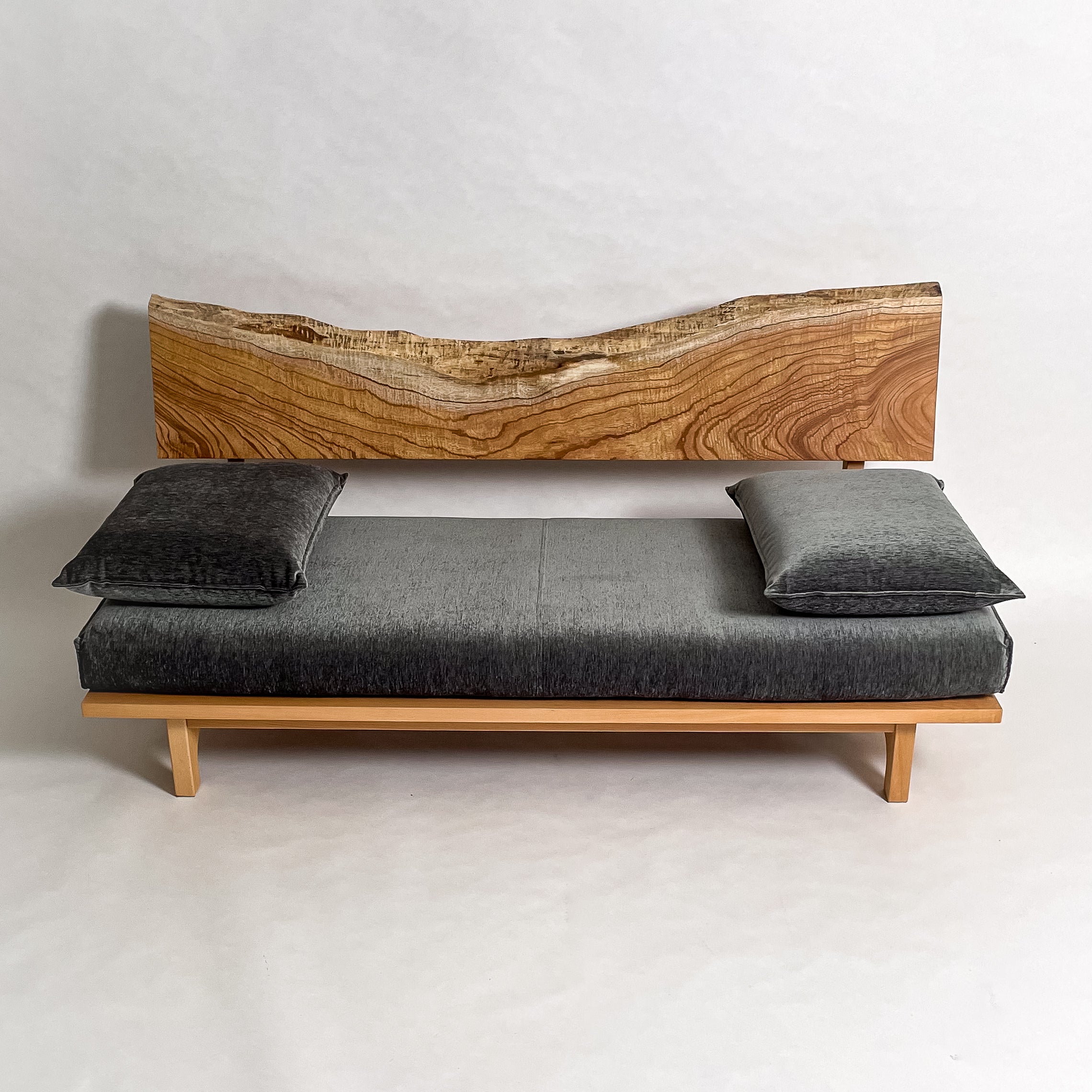 センダン 無垢材 一枚板ソファ 3人掛け 横 クッション横