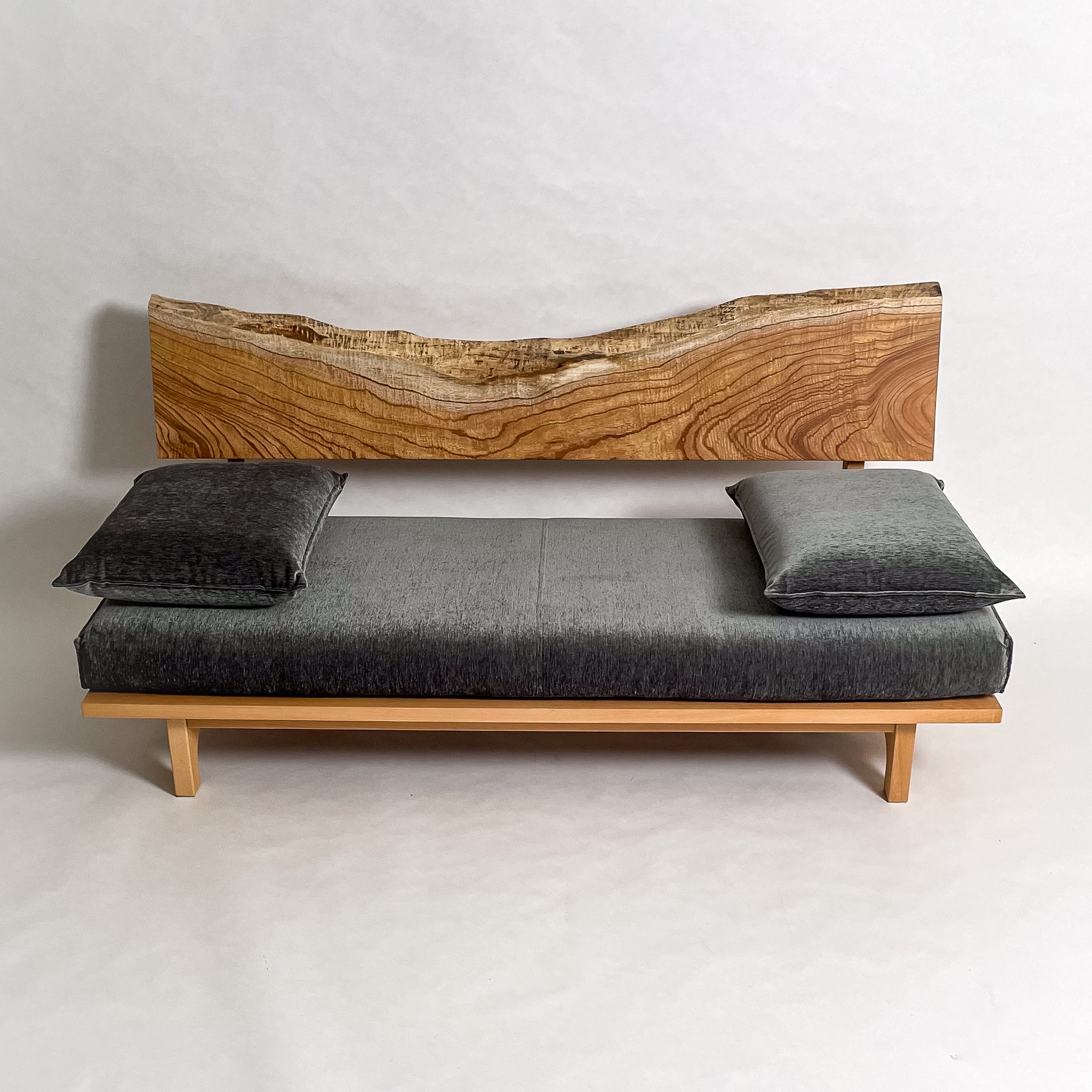 センダン 無垢材 一枚板ソファ 3人掛け 横 クッション横