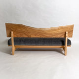 センダン 無垢材 一枚板ソファ 3人掛け 背面 クッションなし