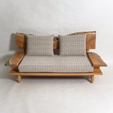 センダン 無垢材 一枚板ソファ 2人掛け 横 クッション背