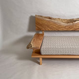 センダン 無垢材 一枚板ソファ 2人掛け 横左半分 クッションなし