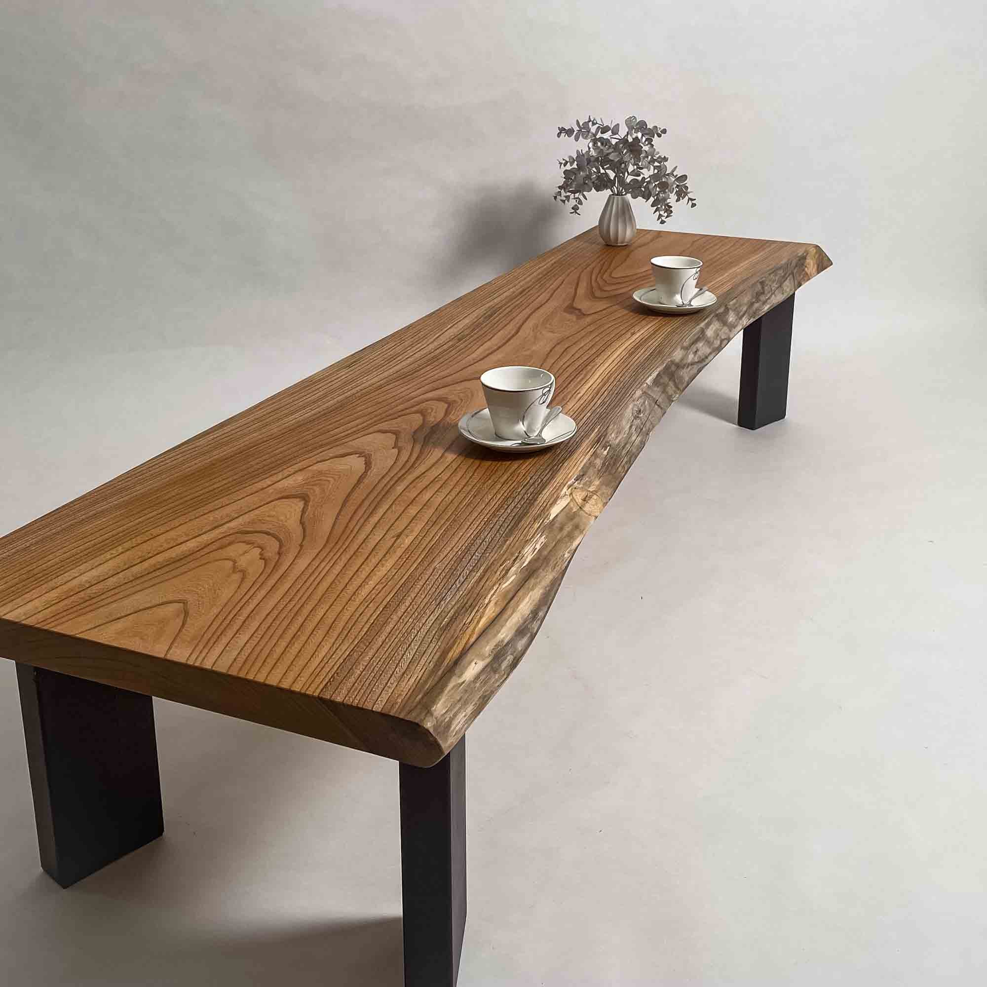 No.2111　欅（けやき）/一枚板ローテーブル