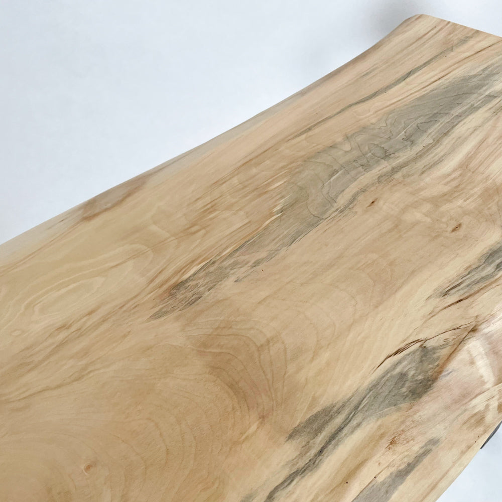 鬼童銘木】No.1166 一枚板栃（とち）ローテーブル｜2人掛け