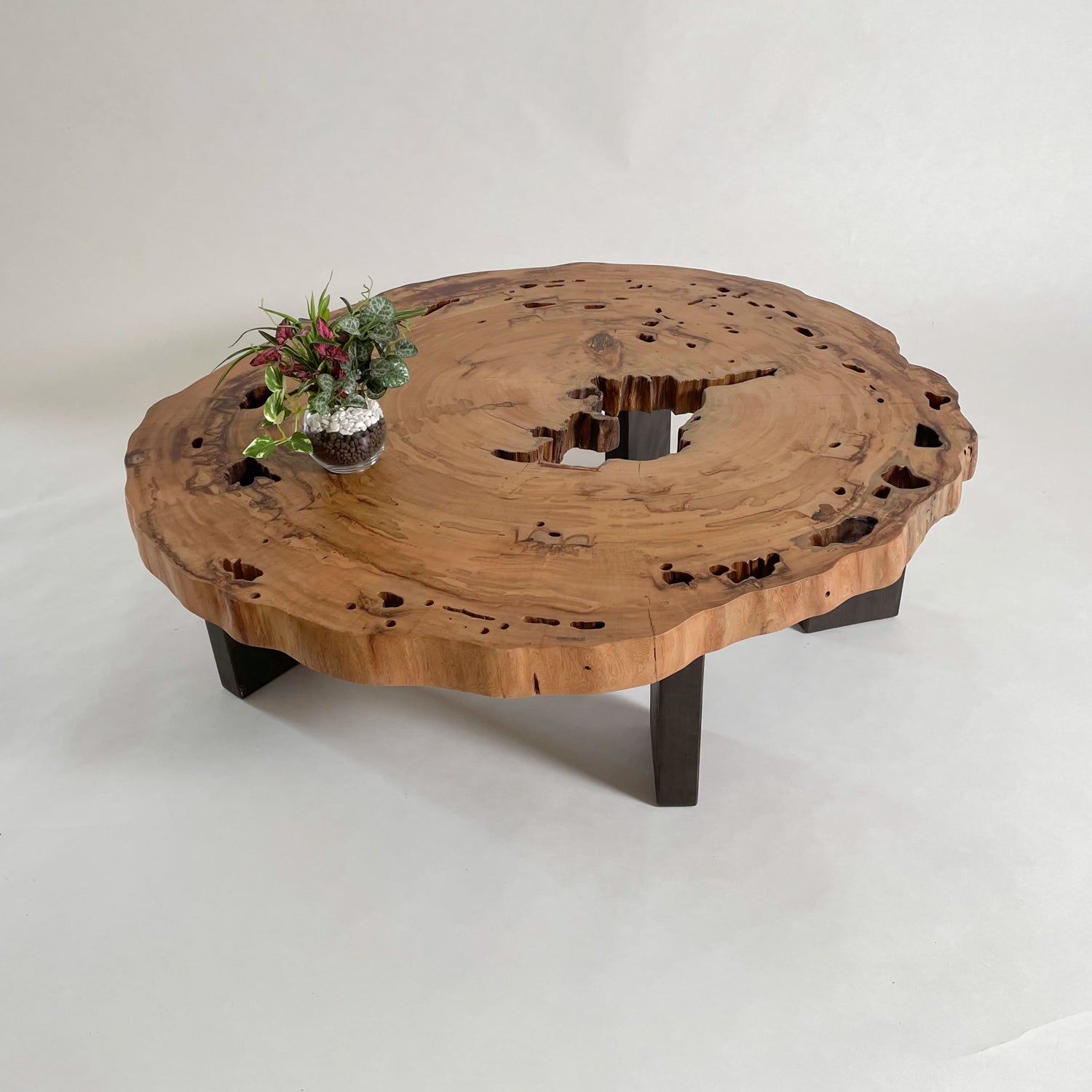 杉　一枚板 鬼童銘木】No.997 一枚板屋久杉（やくすぎ）リビングテーブル｜2人掛け